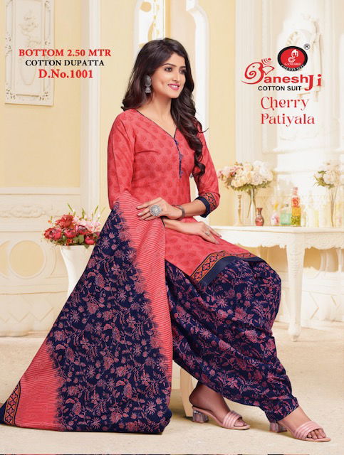 Cherry Patiyala Vol 4 By Ganeshji Indo Cotton Dress Material Wholesale Market In Surat